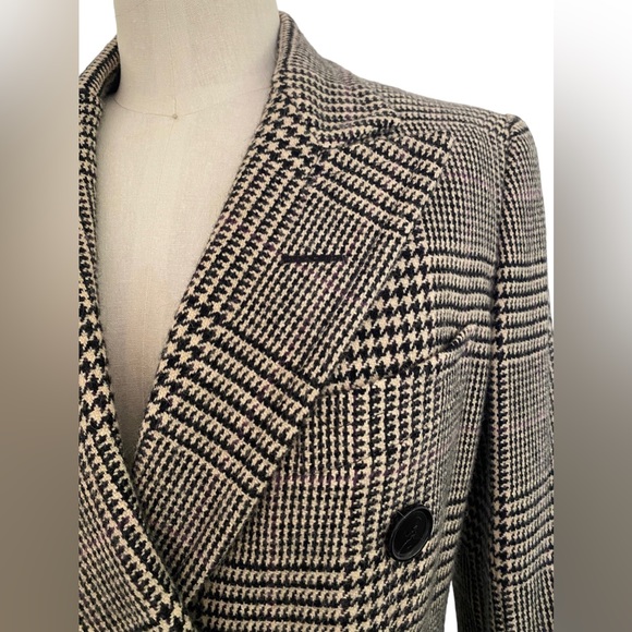Ralph Lauren Purple Label Houndstooth Long Coat, Size 4 (S) - Picture 4 of 4